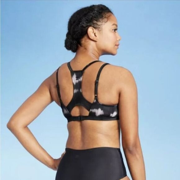 Women's Strappy Bralette Bikini Top All in Motion Black M NWTS SOLD OUT RARE HTF - Picture 2 of 12